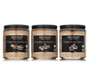 Complete set of Mount Mansfield Infused Vermont Maple Cream in cinnamon, vanilla, and coffee flavors