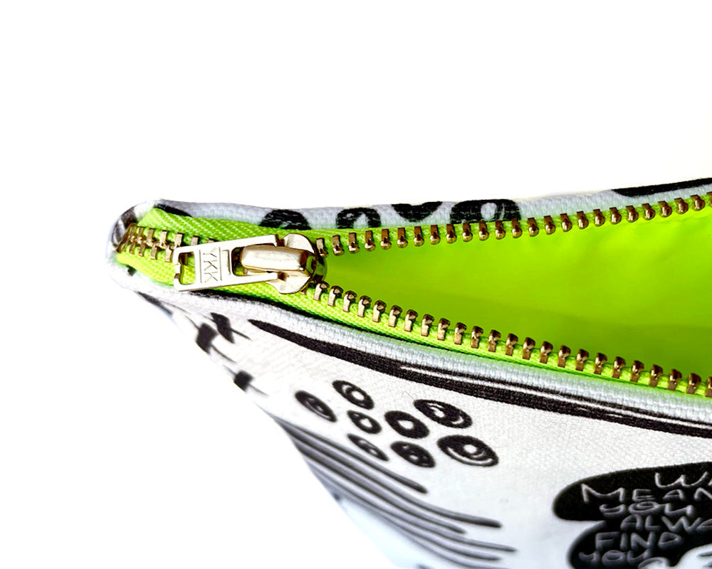 Serendipity cosmetic bag styled as a gift — ethical makeup bag by Fair Anita