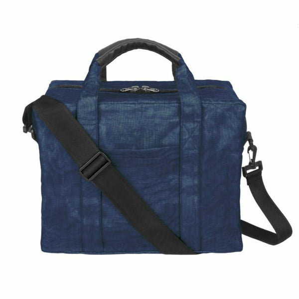 Smateria Weekender Medium bag in Navy — fair trade travel bag made from recycled net, handmade in Cambodia