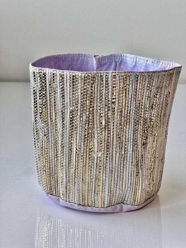 Metallic Round Planter