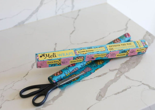 Beeswax Wrap Bulk Roll - Pineapple Print, Organic Cotton