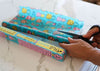 Meli Wraps beeswax bulk roll in Pineapple Print laid out flat