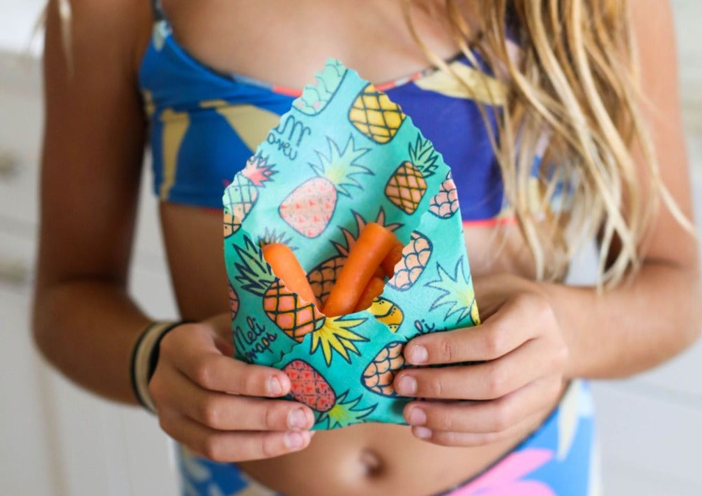 Beeswax Wrap Bulk Roll - Pineapple Print, Organic Cotton