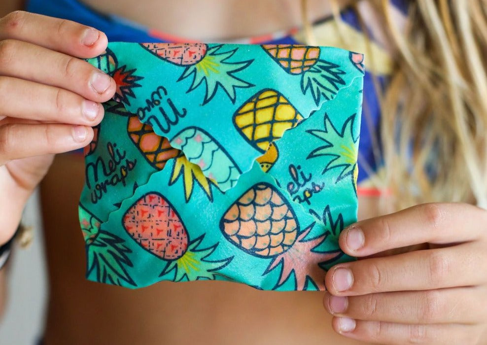 Beeswax Wrap Bulk Roll - Pineapple Print, Organic Cotton