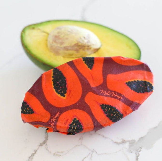 Purple Papaya beeswax wrap bulk roll shown unrolled