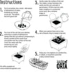Instructions for using Seed Pots ORTA with illustrations and text.