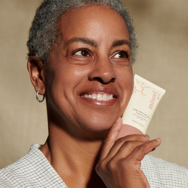 Minori Beauty Daily Mineral Sunscreen SPF 30 full product shot — tinted mineral sunscreen for all skin tones