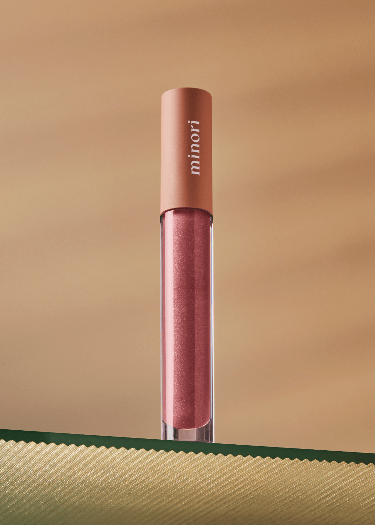Minori Beauty Lip Gloss in Blossom shade — non-sticky nourishing lip tint