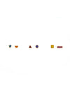 Fair Anita mismatched tiny stud set displayed together showing all 6 earring styles