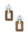 Fair Anita Modern Connection Earrings – sustainable wood and resin drop earrings, ethically handcrafted in India