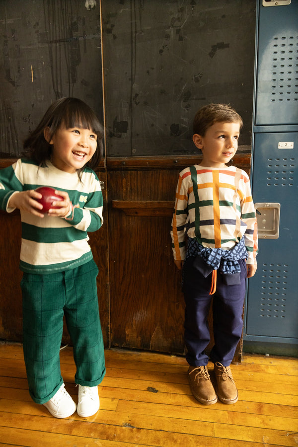 Recycled Cotton Evergreen Grid Corduroy Pant