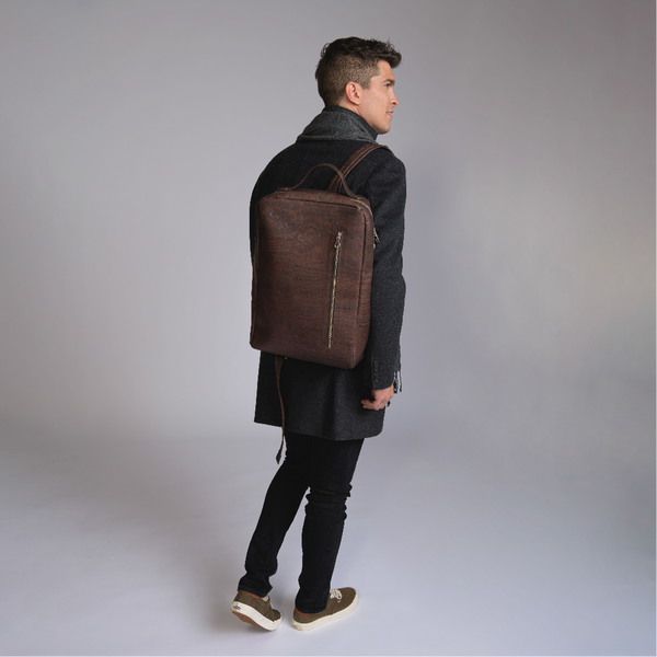 Sleek and sustainable cork backpack for modern commuters. Spacious, lightweight, and durable. Protects your laptop. Vegan, eco-friendly, and handmade. Elevate your style today.