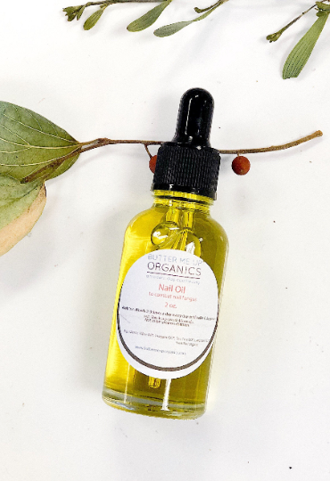 Butter Me Up Organics certified organic anti-fungal nail treatment oil for dry and brittle nails
