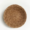 Large handmade natural sisal and sweetgrass woven wall plate basket by Plum+Sparrow, front view