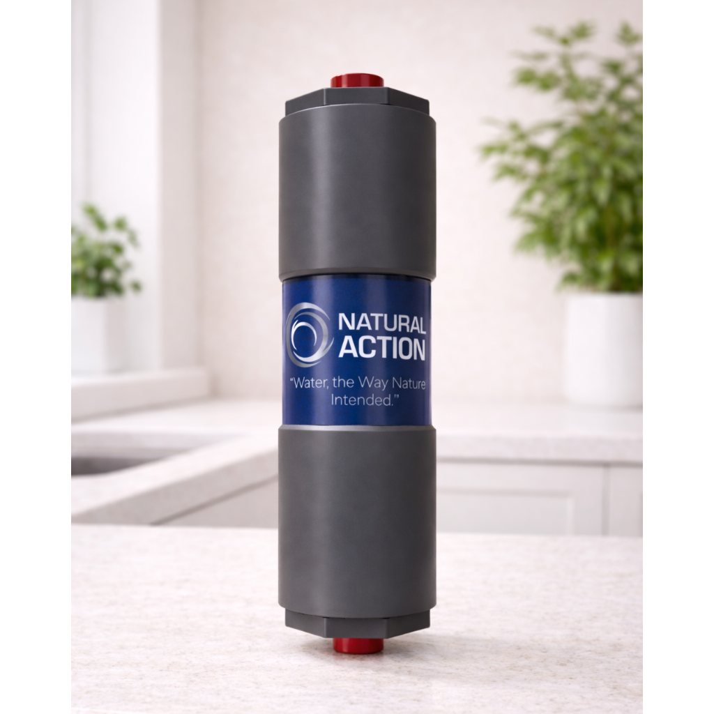 Natural Action Sink Revitalizer under-sink structured water system installed on cold water line