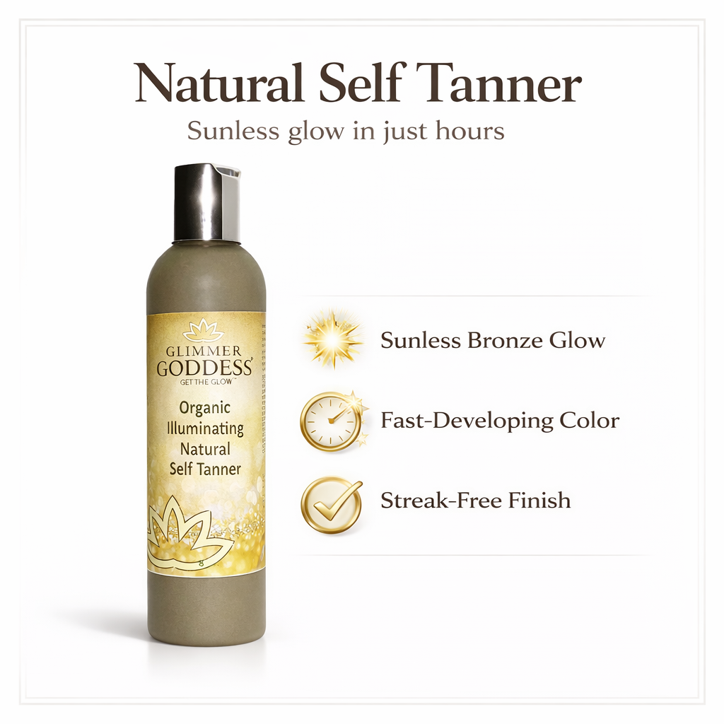 🌞 Organic Self Tanning Lotion – Buildable, Golden Glow with Skin-Nourishing Ingredients