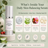 Model applying Glimmer Goddess Organic Niacinamide Serum to face demonstrating lightweight texture on skin