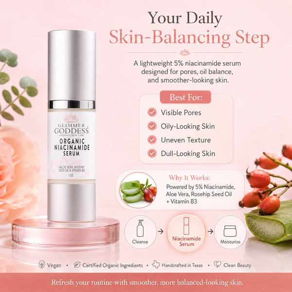 Organic Niacinamide Serum 5% – Pore Minimizer, Oil Control & Dark Spot Corrector