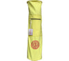 Yellow bag with a red logo on a white background
