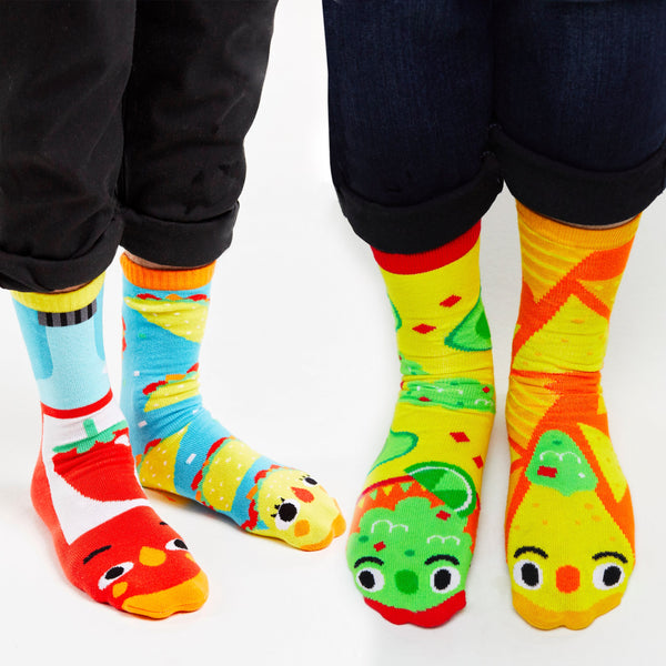 IT'S A FIESTA! Spicy Food Socks Party Pack (12, 24, or 48 Pairs)