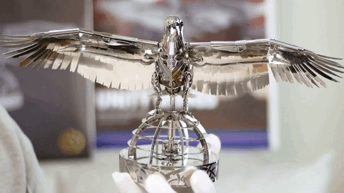 Great Eagle Golden Armor SWAROVSKI Crystal Mechanical Model
