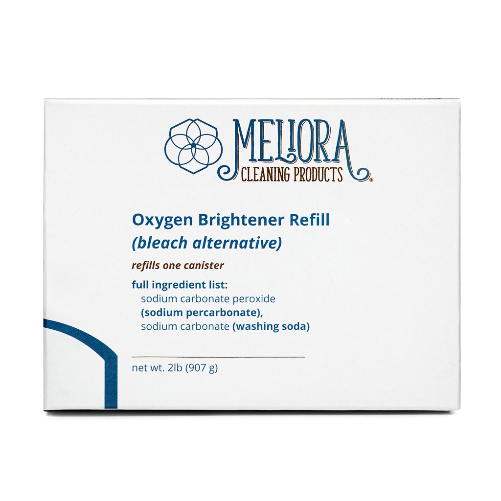 Meliora Oxygen Brightener Bleach Alternative Booster Refill bag, 32 oz unscented laundry powder