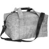 Gray large weekender duffel bag made from upcycled net — fair trade, handmade in Cambodia