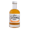 A bottle of Simple Goodness Syrups Orange Vanilla flavor, containing amber-colored syrup, with a white label and silver cap, on a plain white background.