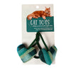 Organic Catnip Double Heart Cat Toy in a green fabric option