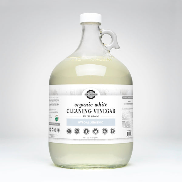 Gallon size Rustic Strength Certified Organic White Cleaning Vinegar 50 Grain
