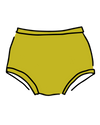 Thunderpants USA Women's Original underwear in Star Fruit vibrant yellow chartreuse colour, front product flat lay
