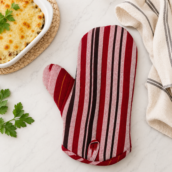 Handwoven Fair Trade Cotton Oven Mitt – Colourful & Heat-Protective