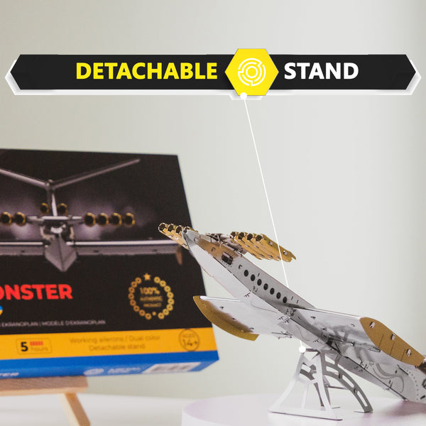 Caspian Sea Monster Ekranoplan metal model kit fully assembled
