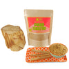 Palo Santo product set including a bag, wood piece, and incense sticks on a white background