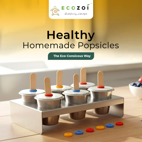 Stainless Steel Popsicle Molds – 6 Mini Rounds with Reusable Bamboo Sticks