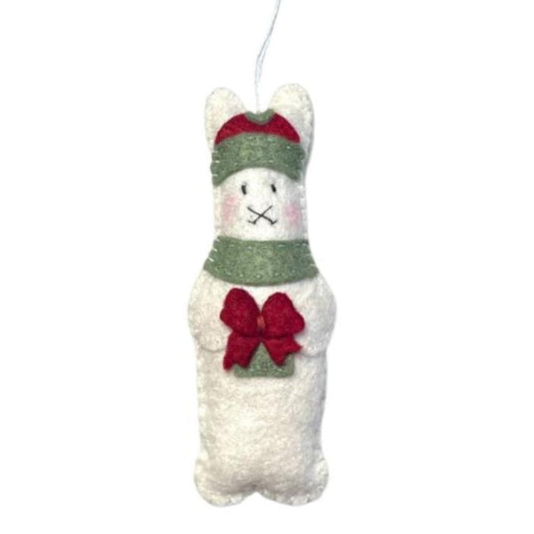 Whimsical Felt Bunny Ornament