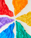 Sarah's Silks Playsilks - Set of 6 Primary Colors! Sensory play, open-ended play, spark creativity. 100% mulberry silk. Safe, natural & educational. Ages 0+