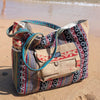 Recycled Travel Tote Mumbai shown in use as an everyday travel bag