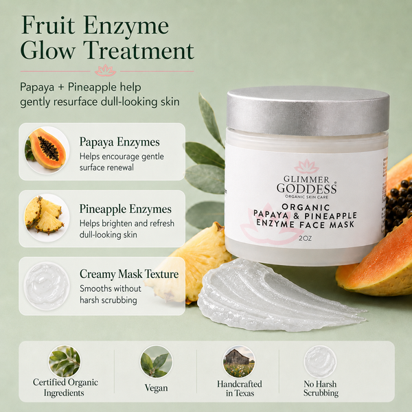 Organic Papaya Pineapple Enzyme Face Mask texture and application – natural exfoliating mask for smooth radiant skin