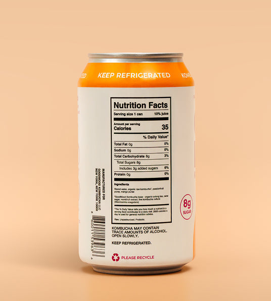 Passionfruit Mango Kombucha by GoodMood