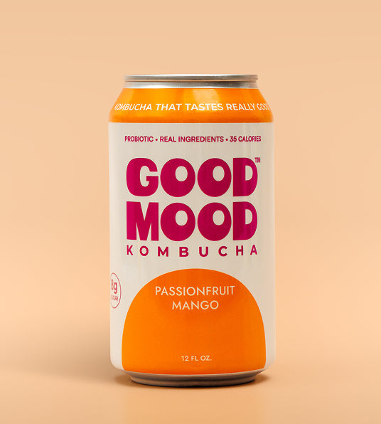Passionfruit Mango Kombucha by GoodMood