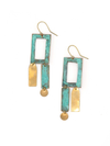 Patina Frame Statement Earrings | Recycled Brass & Copper