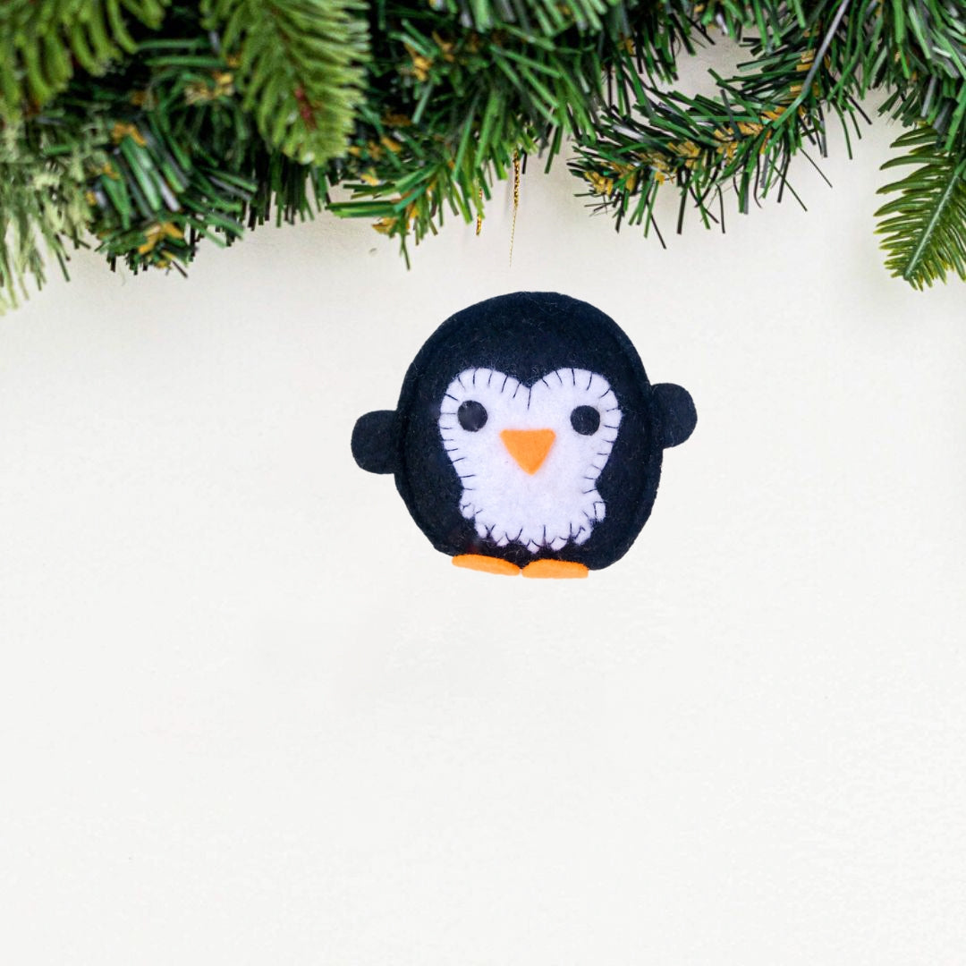 Mini Penguin Felt Ornament