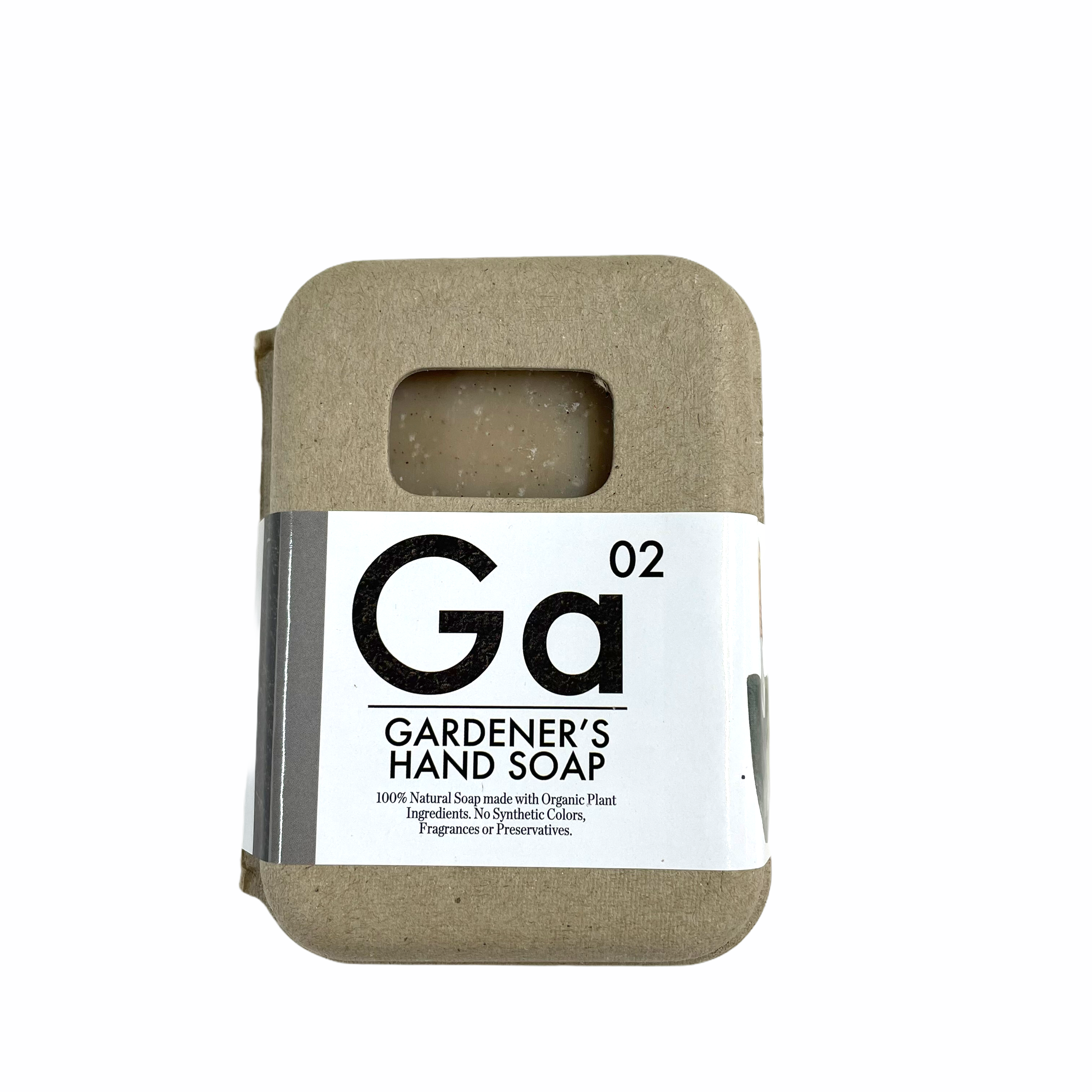 Seattle Seed Company Organic Gardener's Hand Soap bar with coffee and citrus scent, made with certified organic ingredients