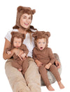 Brown bear hat with rounded ears from the Baby Bear Halloween Costume