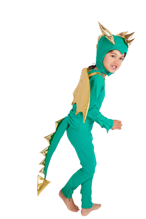 Emerald Sky Dragon Pajama Costume- Green Dragon Pajama Costume