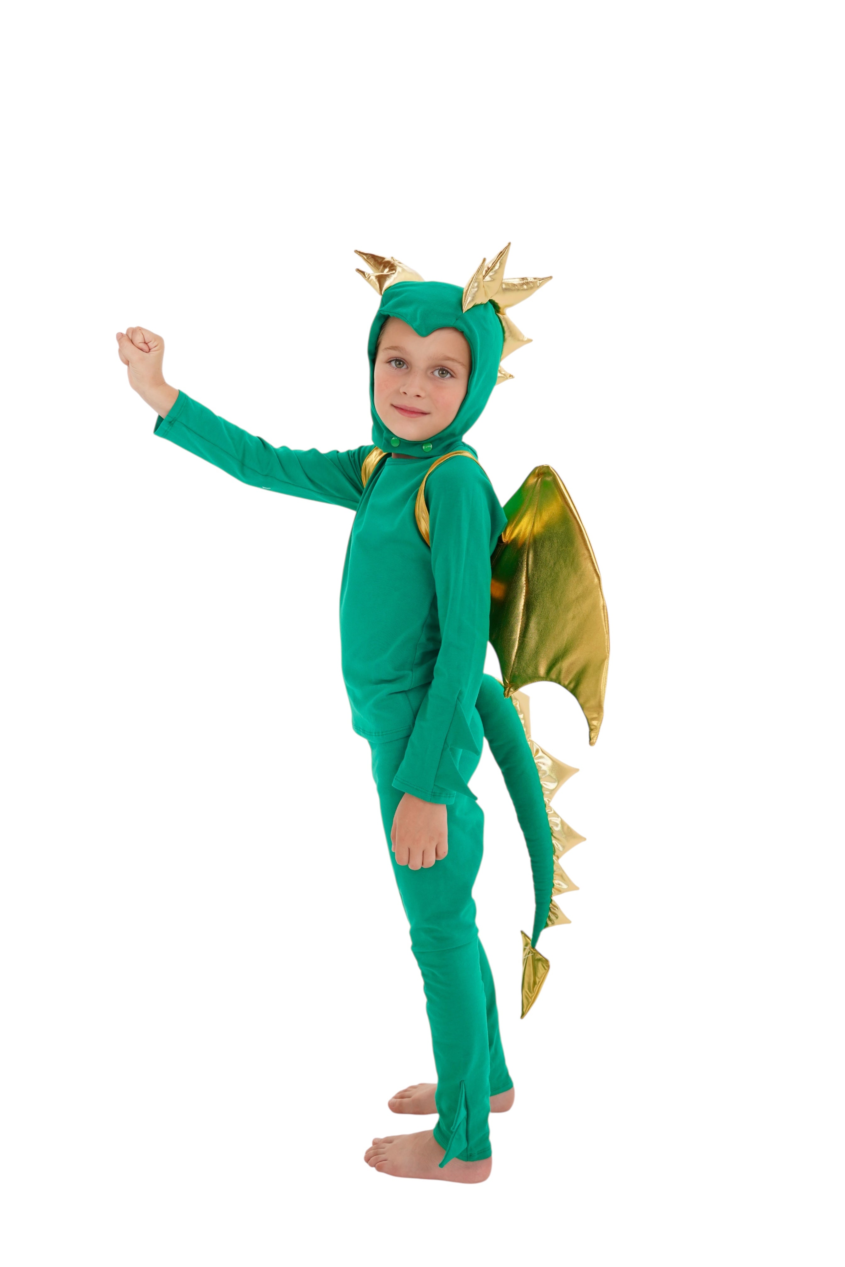 Emerald Sky Dragon Pajama Costume- Green Dragon Pajama Costume
