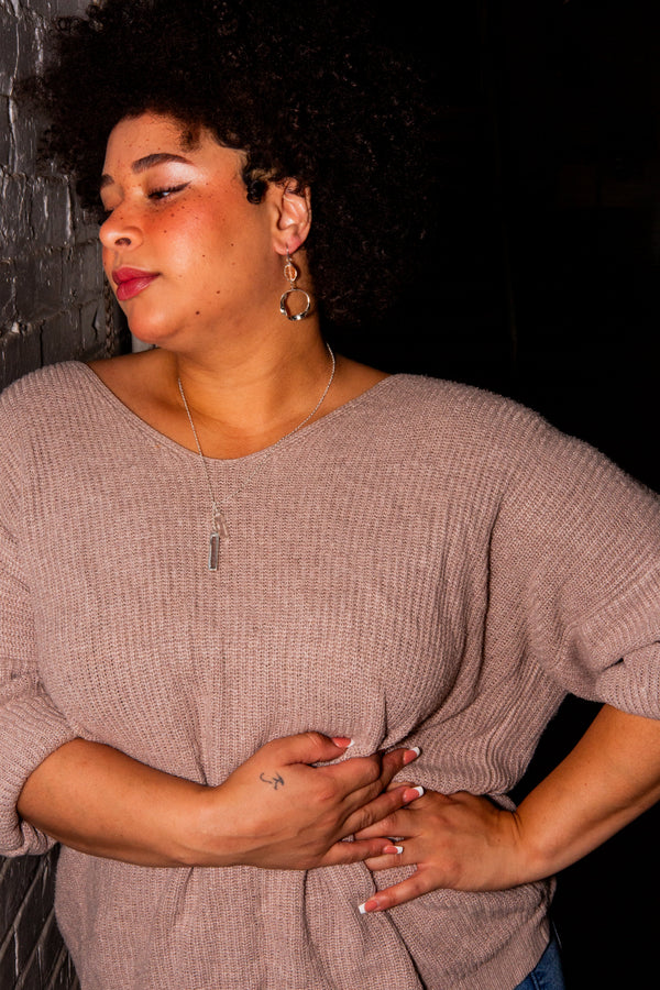 Fair Anita Pirouette Glass Drop Earrings styled shot — sustainable, handcrafted silver earrings for women