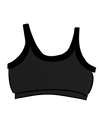 Thunderpants USA Plain Black Longline Bra – front product flat lay
