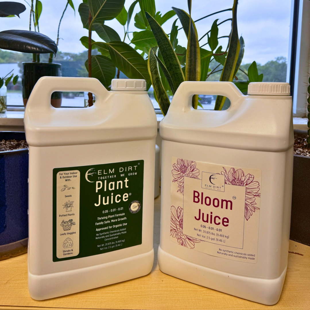 Elm Dirt Bulk Garden Bundle – 2.5 Gal Plant Juice & Bloom Juice